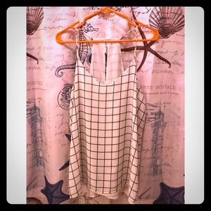 Off white and black checkered tank